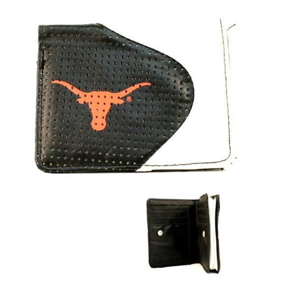 NCAA Longhorns Perfect Wallet Zipper Women's Pocket Texas Team Logo New White - Picture 1 of 4